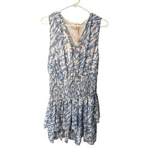 Anthropologie Entro V-Neck Sleeveless Tiered Smocked Waist Dress Large NWT